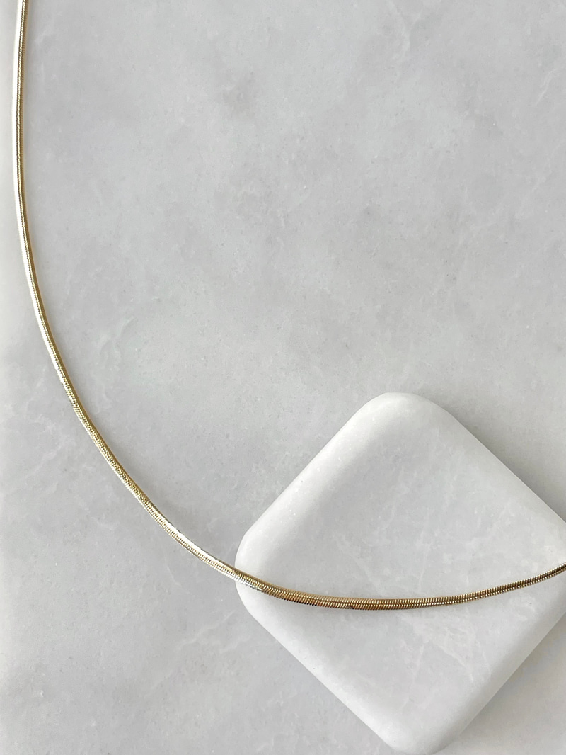 Altın Kaplama Minimal Yılan Zincir Kolye Gold