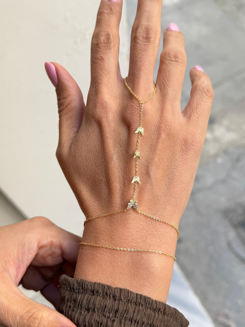 Lazer Kesim Kelebek Model Şahmeran Gold