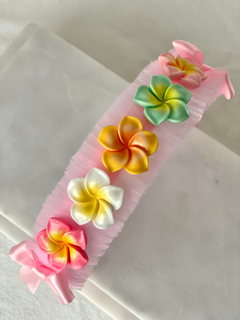 Renkli Lotus Tüllü Taç