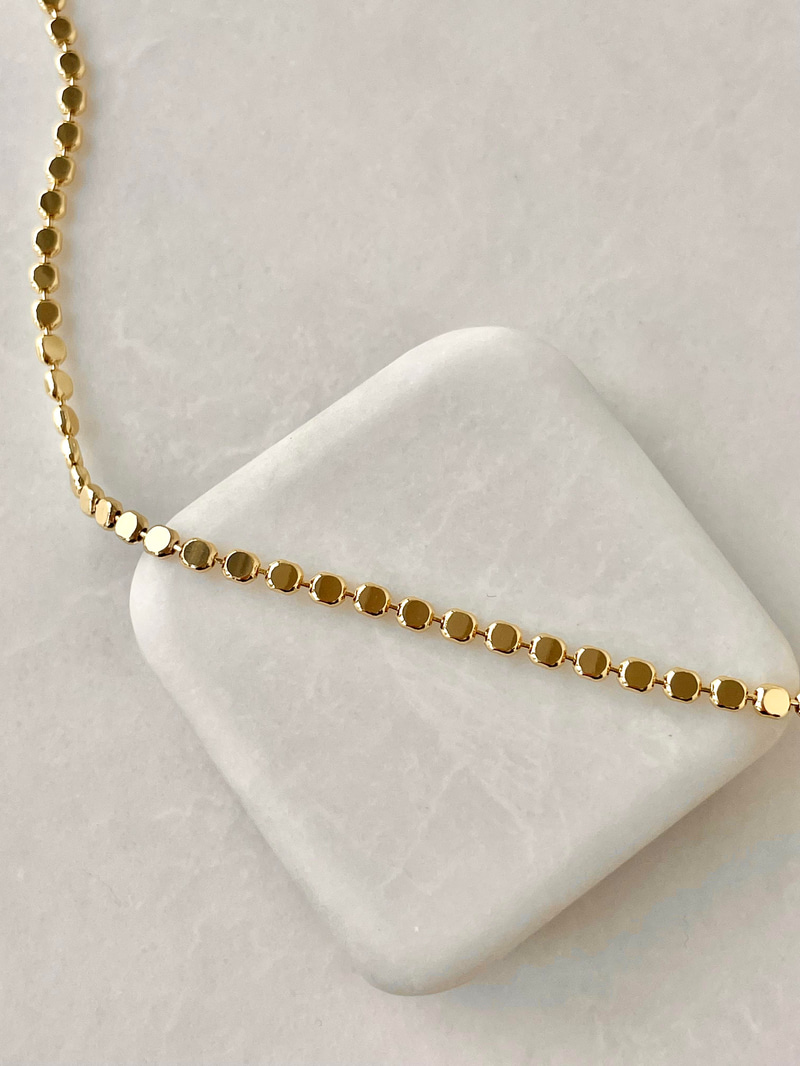 Çelik Dizi Arpa Model Kolye Gold