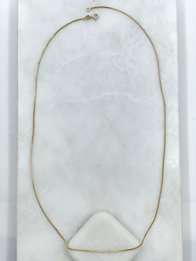 Özel Seri Küp Zincir Kolye 60 cm Gold