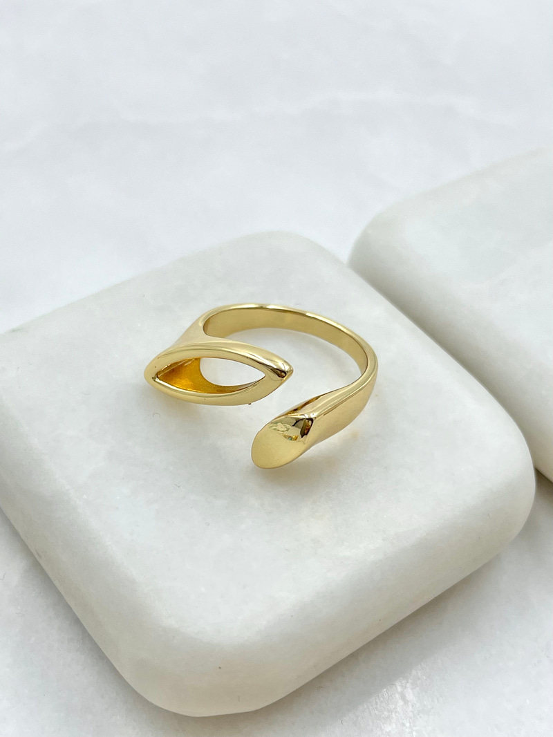 İçi Boş İkili Arpa Yüzük Gold