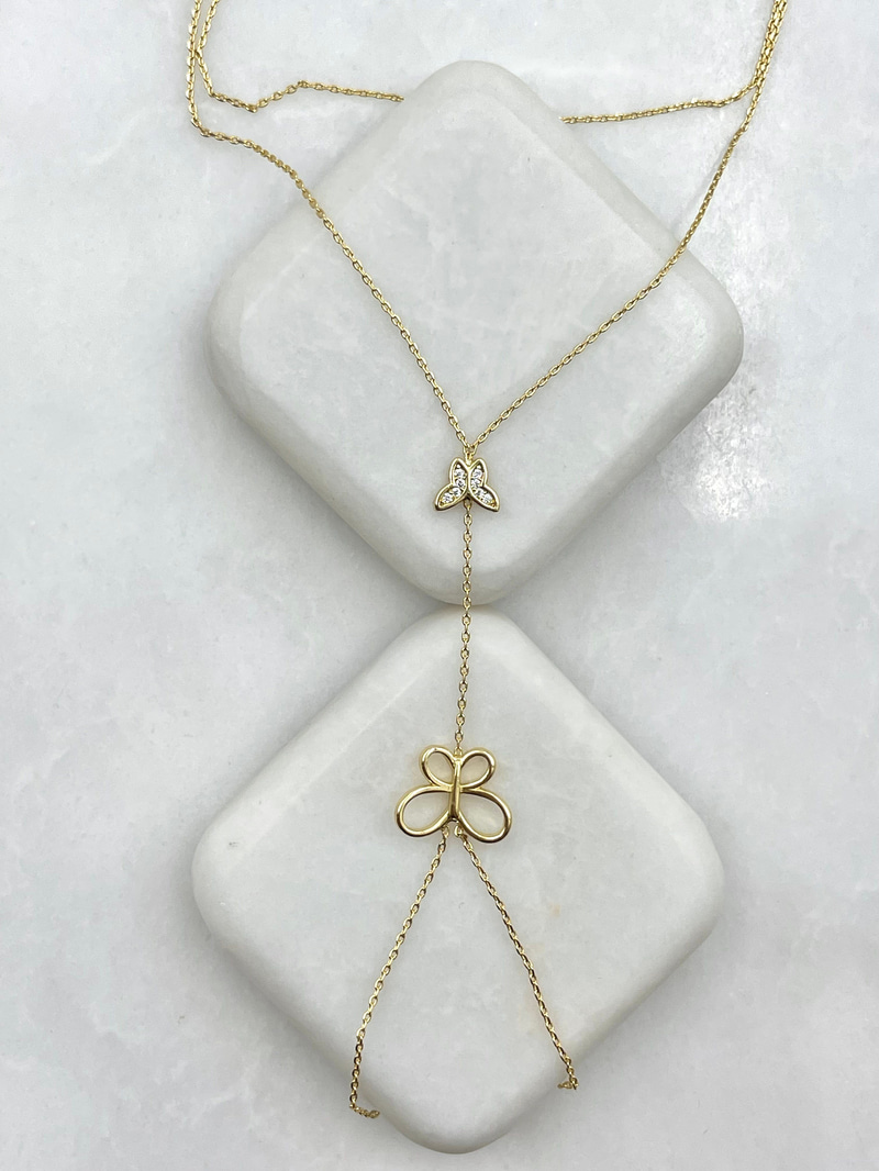 İkili Kelebek Model Şahmeran Gold