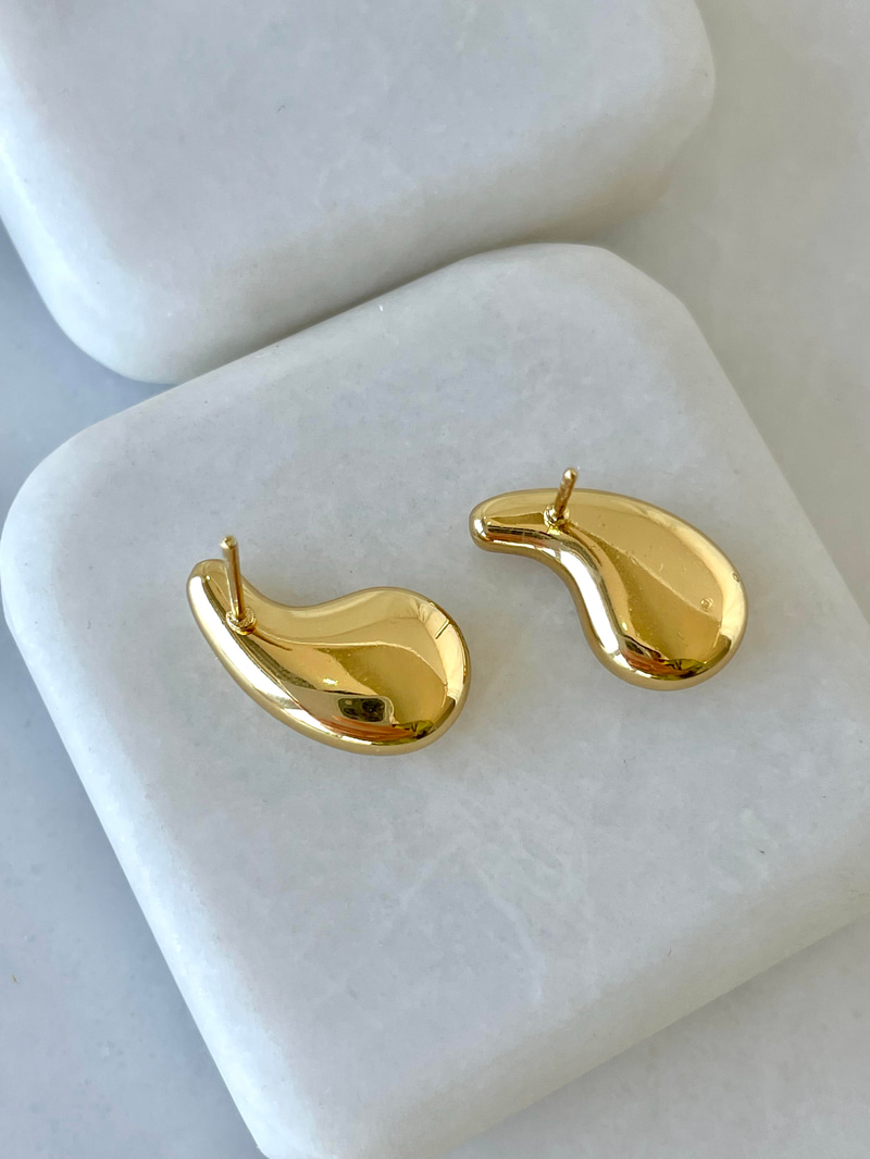 Çelik Ezme Damla Küpe