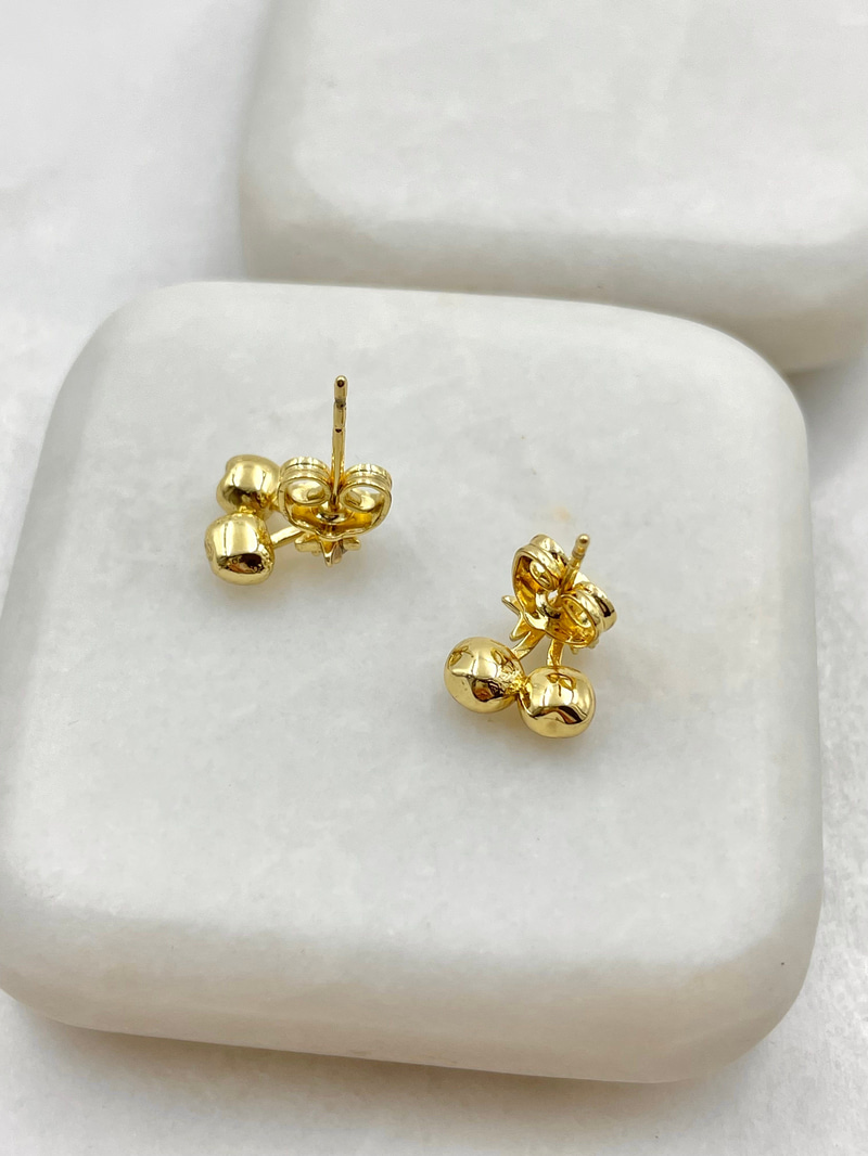 Özel Seri Minimal Kiraz Küpe 0.9 cm Gold