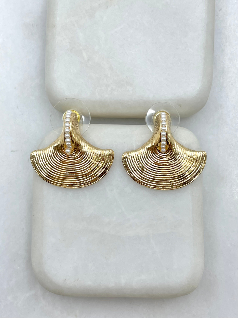 İnci Detay Tasarım Küpe Gold