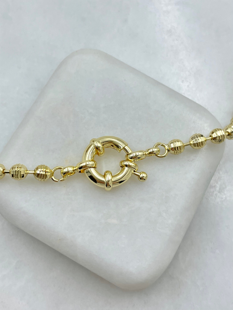 Altın Kaplama Dorikalı Önden Kilit Kolye Gold