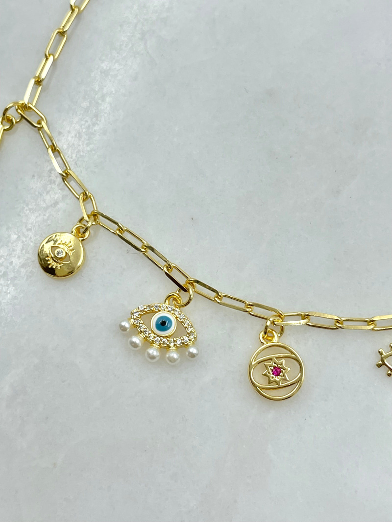 Beşli Göz Sallantılı Halhal Gold
