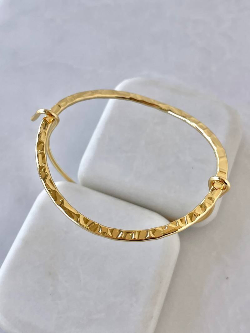 Altın Kaplama Tasarım Daire Plaka Kelepçe Gold