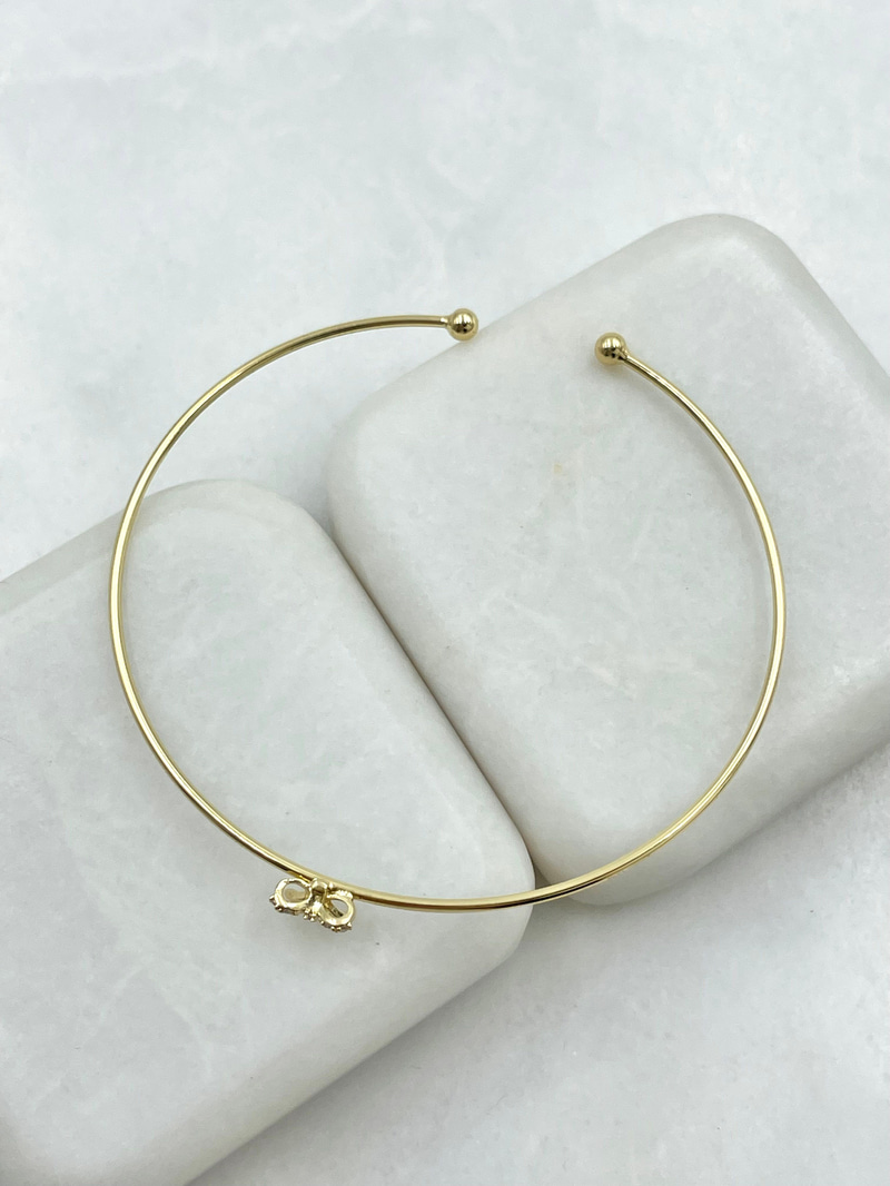 Minimal Fiyonk Kelepçe Bileklik Gold