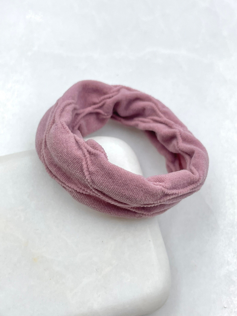 Desenli Nude Scrunchie Toka Pembe