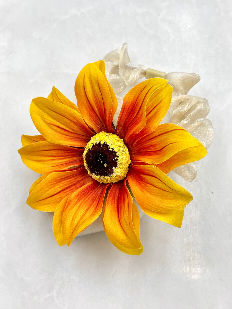 Ayçiçeği Scrunchie Toka Sarı