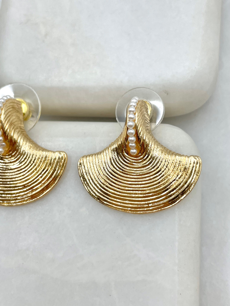 İnci Detay Tasarım Küpe Gold