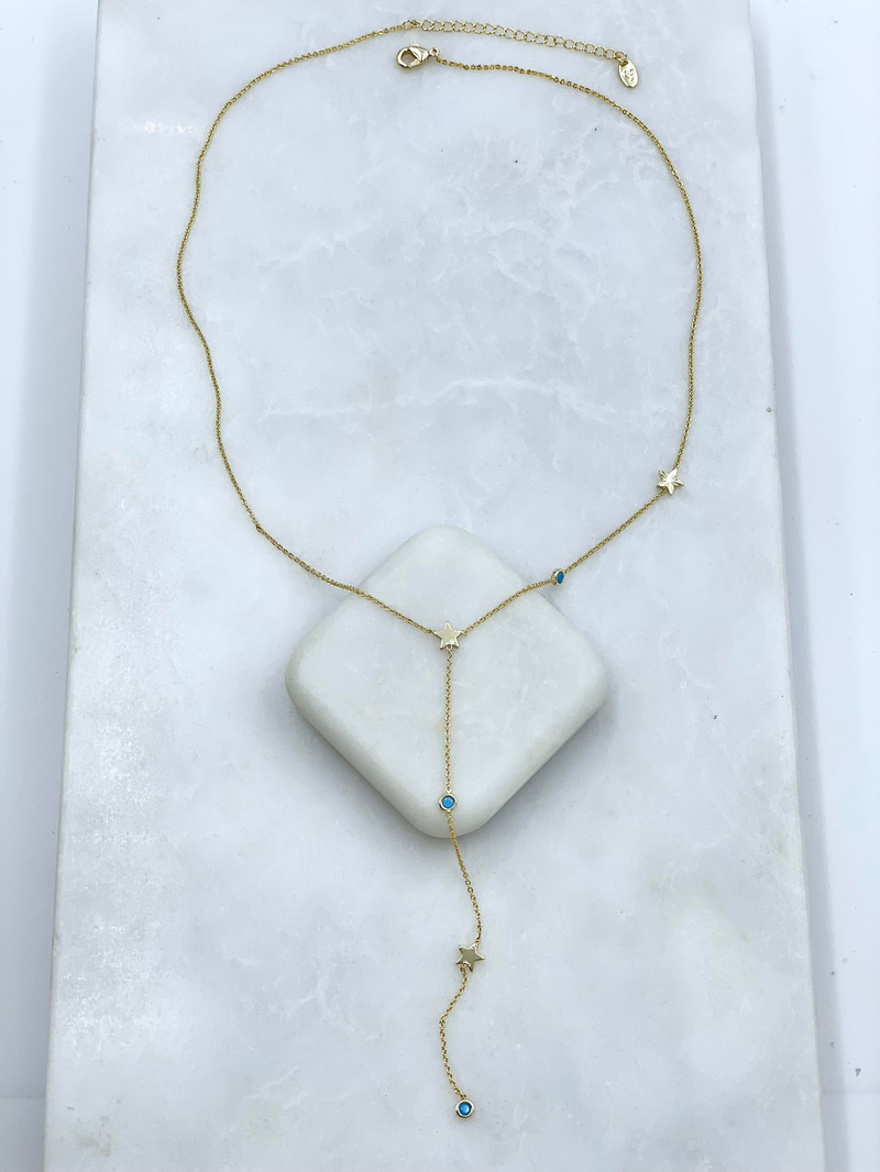 Altın Kaplama Minimal Yıldız Y Model Kolye Gold