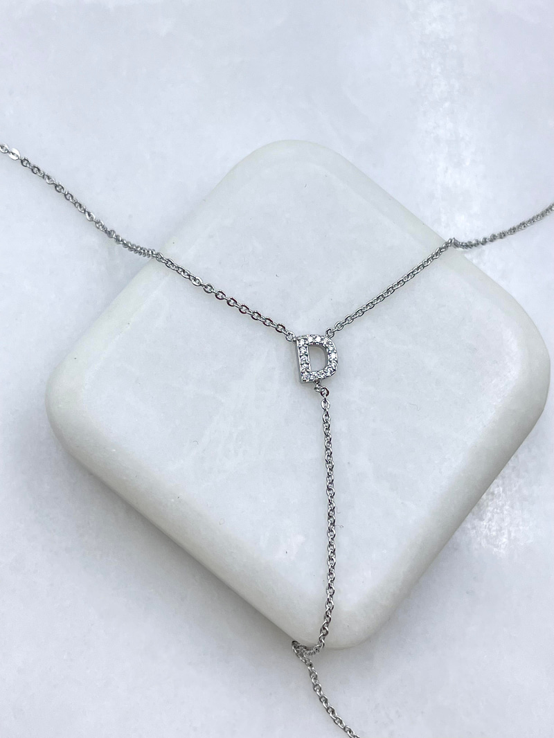 Altın Kaplama Minimal Y Model Harf Kolye Gümüş