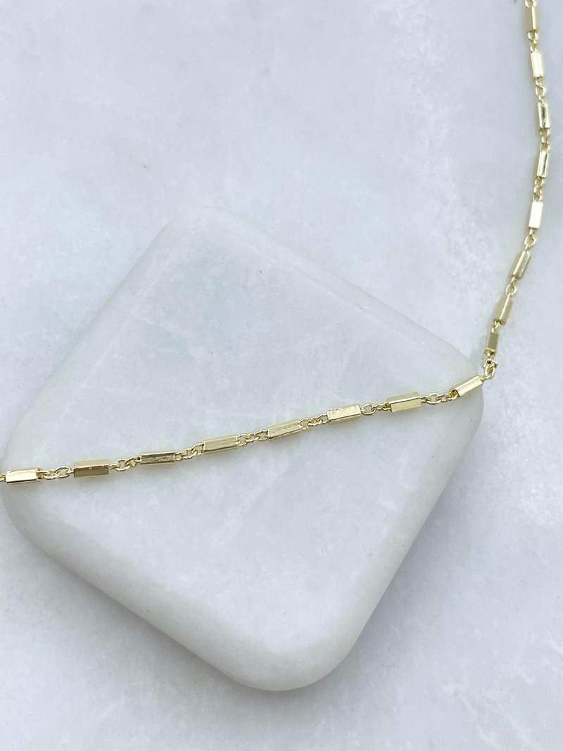 Altın Kaplama Sütun Kolye 60 cm Gold