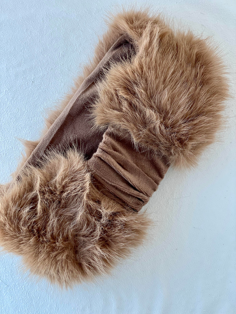 Peluş Bandana Camel
