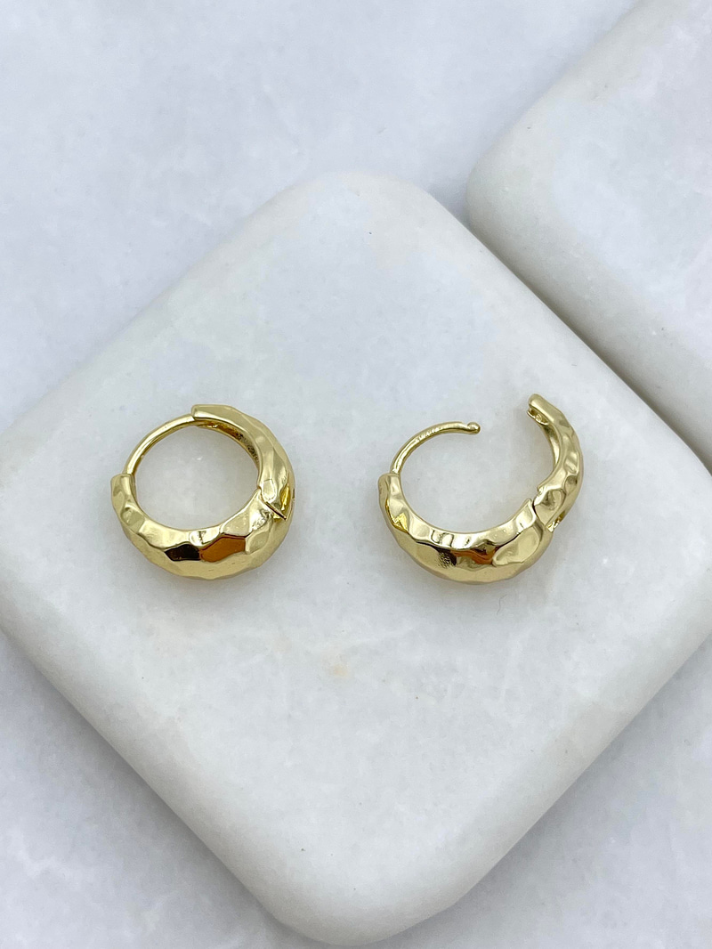 Özel Seri Mozaik Yansımalı Damla Küpe Gold