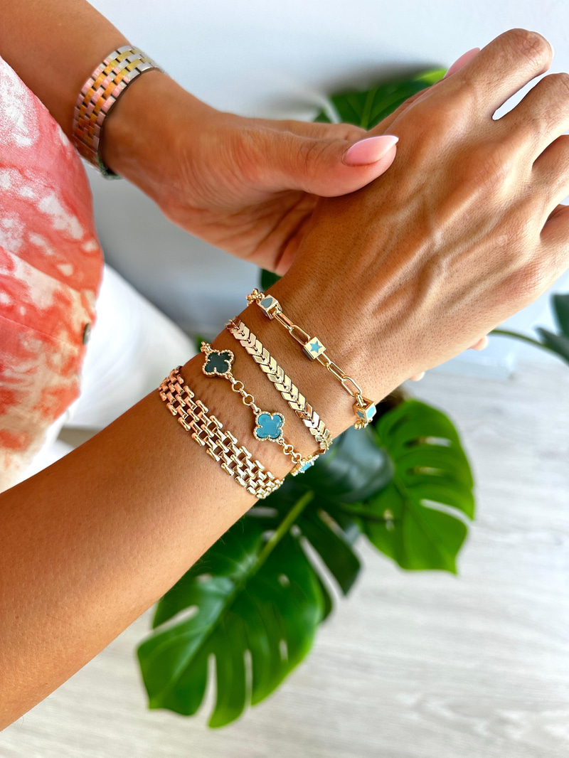 Turkuaz Zar Model Bileklik