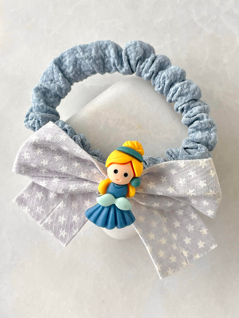 Prenses Fiyonk Scrunchie Toka Mavi