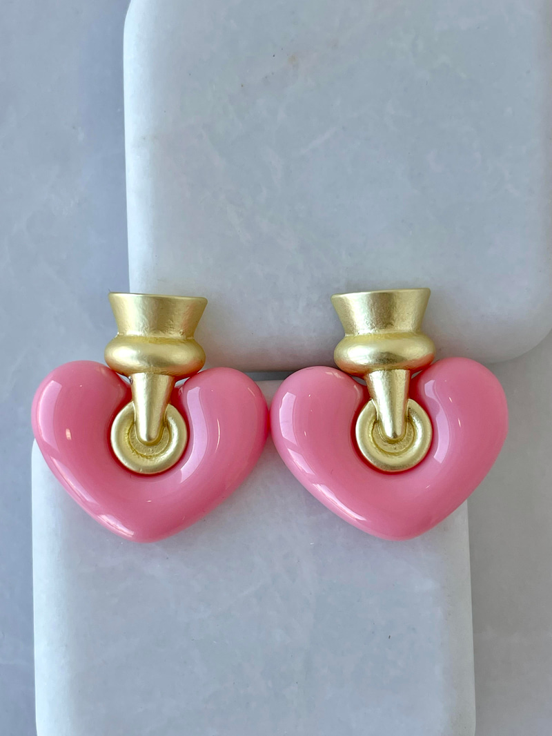 Maça Kızı Pembe Küpe
