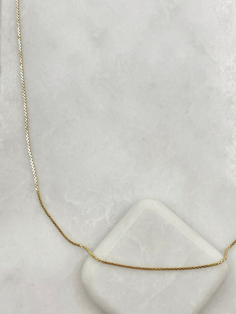 Özel Seri Basic Küp Kolye 60 cm Gold