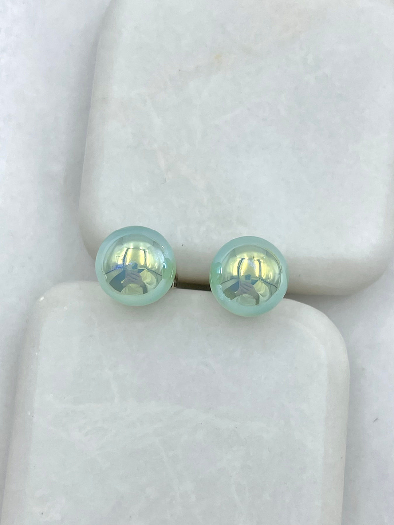 Özel Seri Parlak İnci Küpe Yeşil