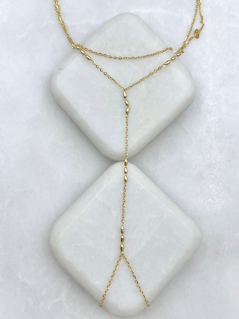 Altın Kaplama Minimal Minimal Boru Boncuk Şahmeran Gold