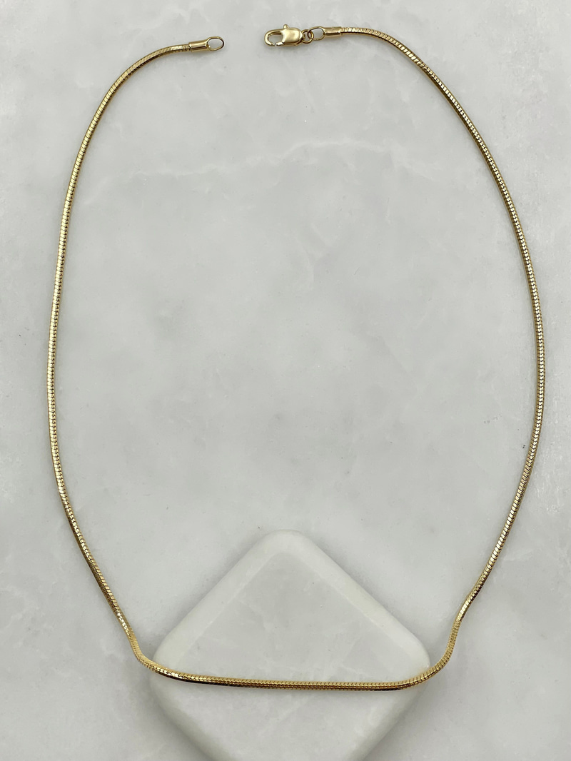 Özel Seri Küp Zincir Kolye 45 cm Gold