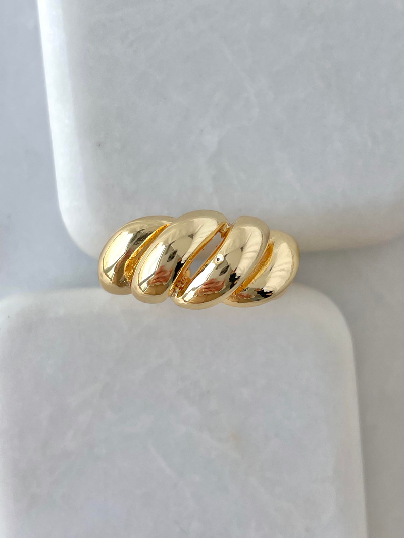 Altın Kaplama Burgu Model Yüzük Gold