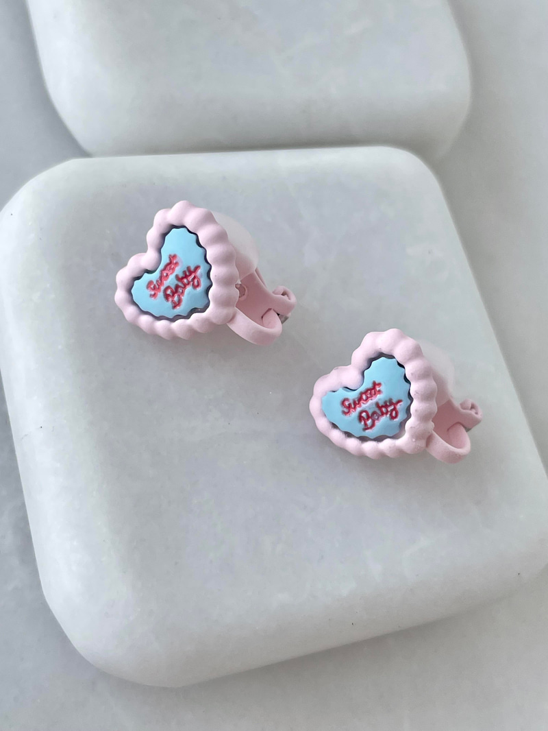 Sweet Baby Yazılı Çocuk Küpesi Renkli