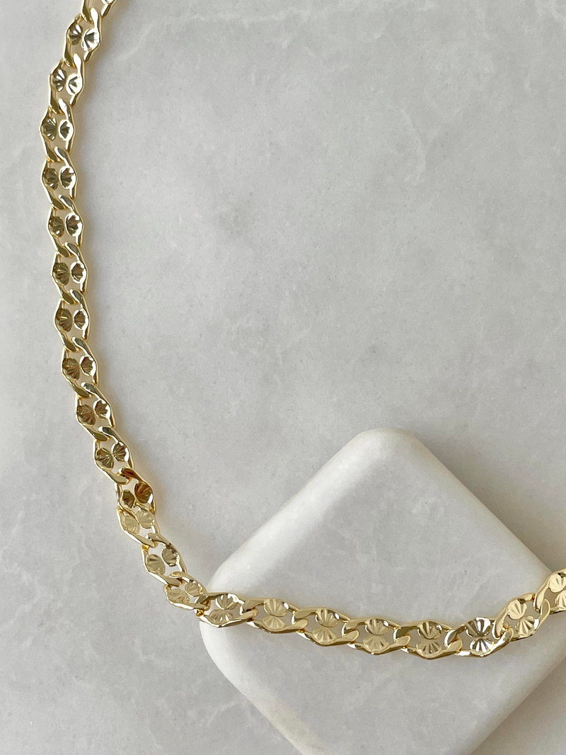 Lazer Kesim Dizi Kolye Gold