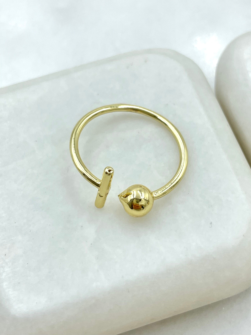 Topçuk ve Sütun Yüzük Gold
