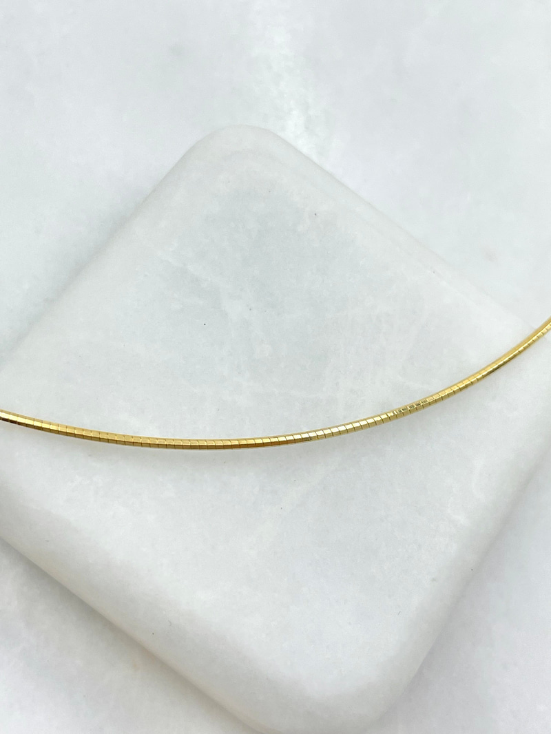 Altın Kaplama Tel Choker Kolye Gold