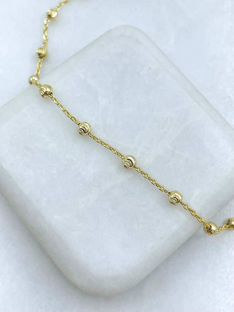 Altın Kaplama Lazer Kesim Topçuk Bilelik Gold