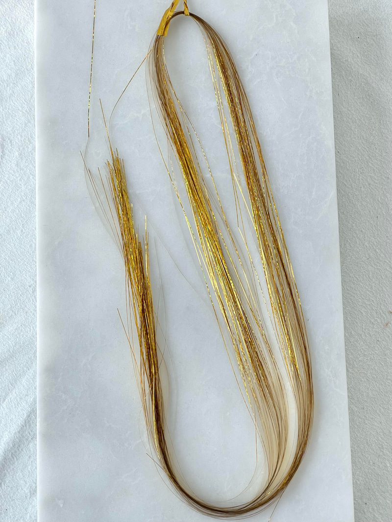 Tinsel Bağlamalı Saç Simi Gold