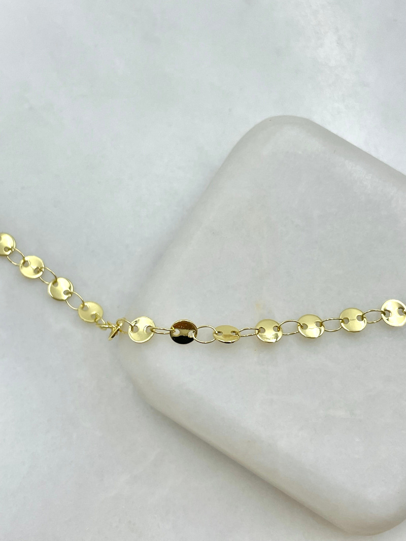 Daire Plaka Bel Zinciri Gold
