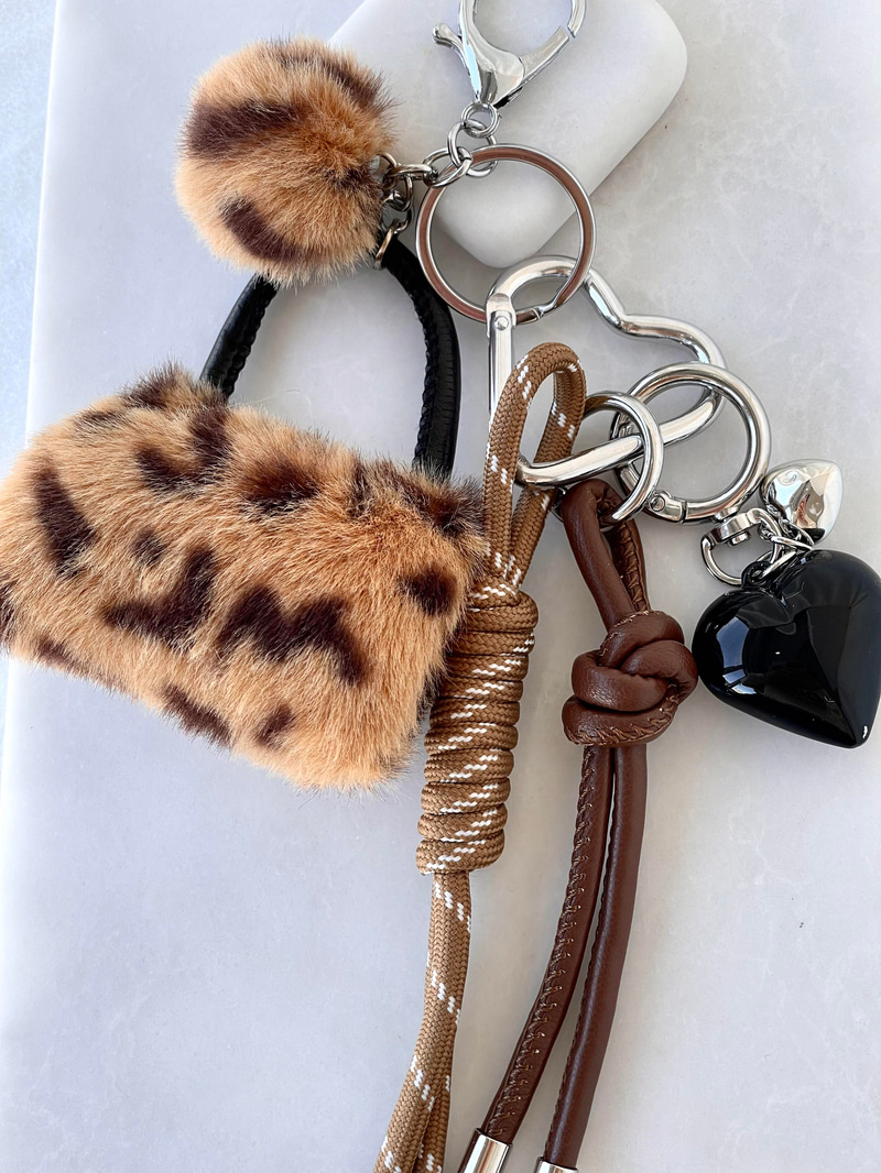 Peluş Leopar Çantalı Çanta Aksesuarı