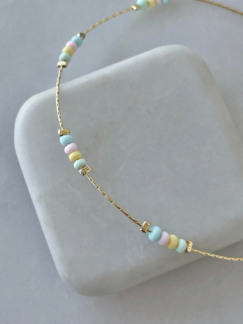 Sıra Boncuk Halhal Pastel Renkli