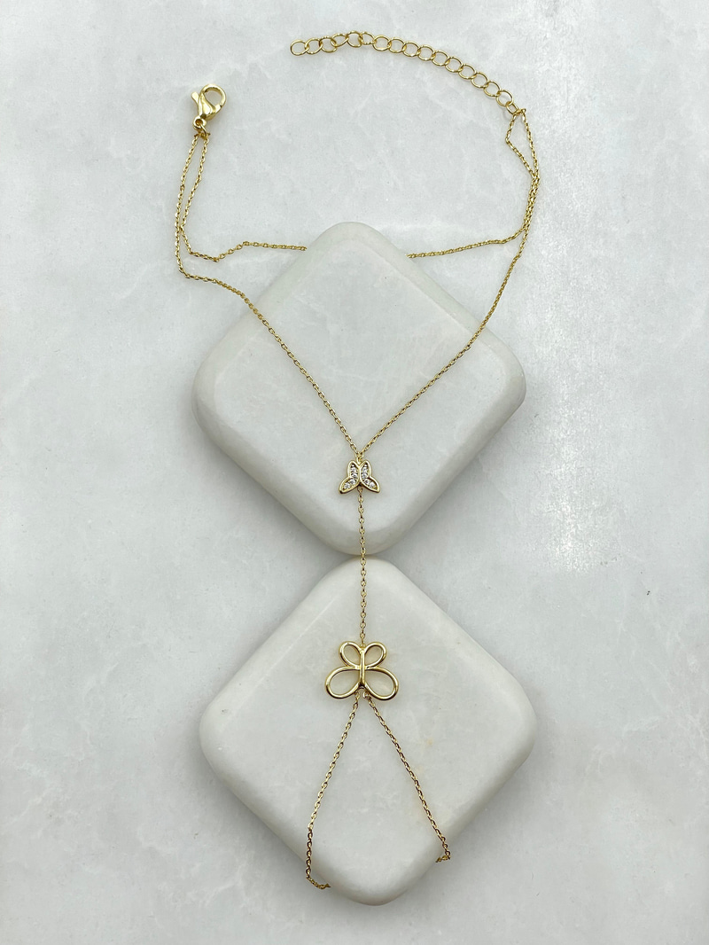 İkili Kelebek Model Şahmeran Gold