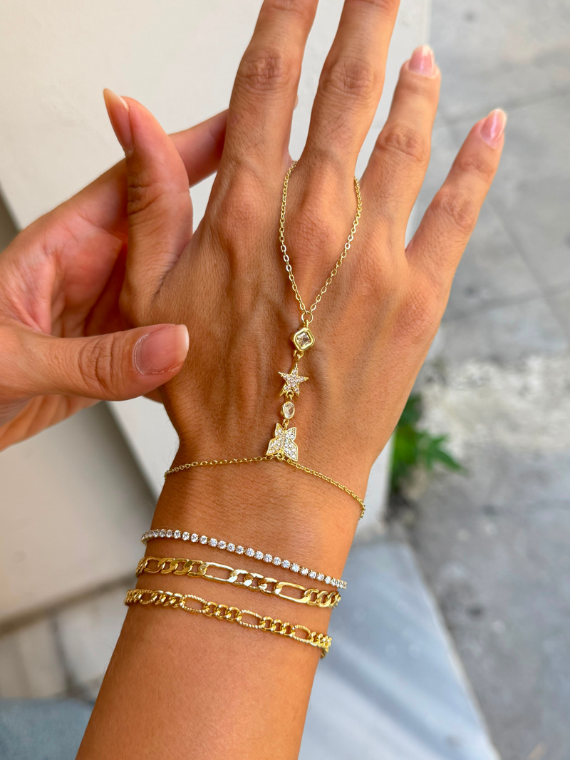 Kelebek ve Yıldız Model Şahmeran Gold