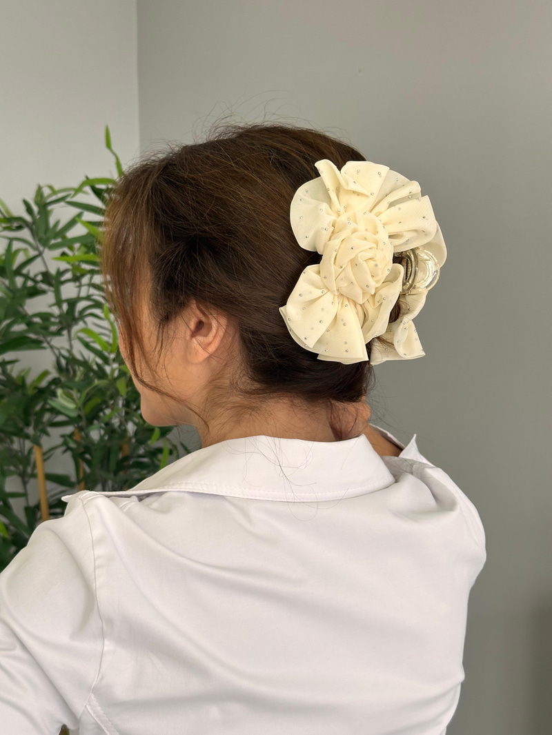 Gül Model Tül Mandal Toka Krem