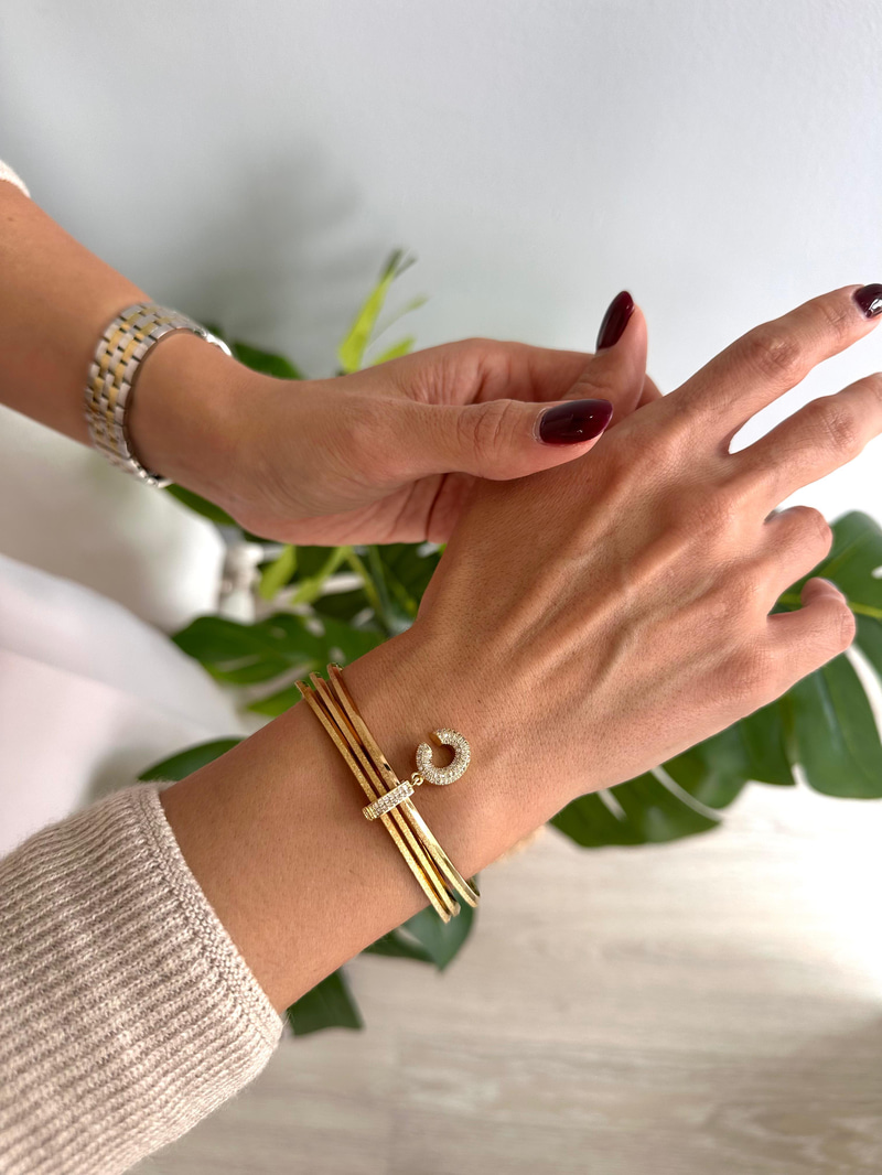 Çelik Harf Ajda Charm Gold