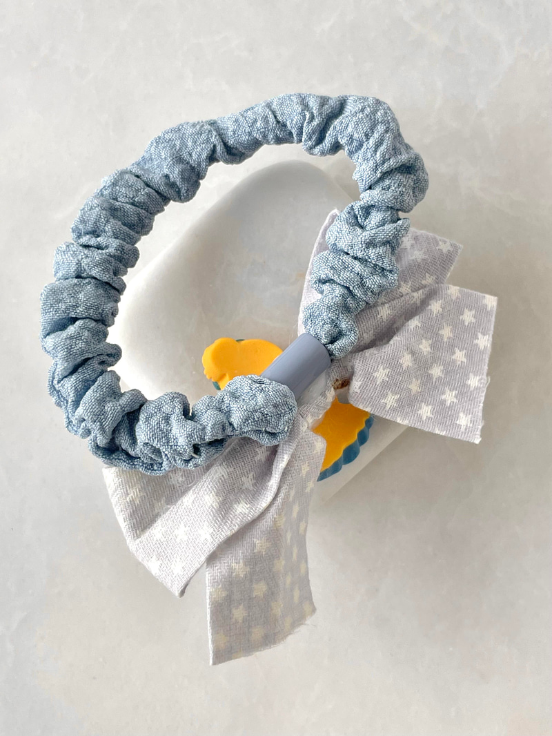 Prenses Fiyonk Scrunchie Toka Mavi