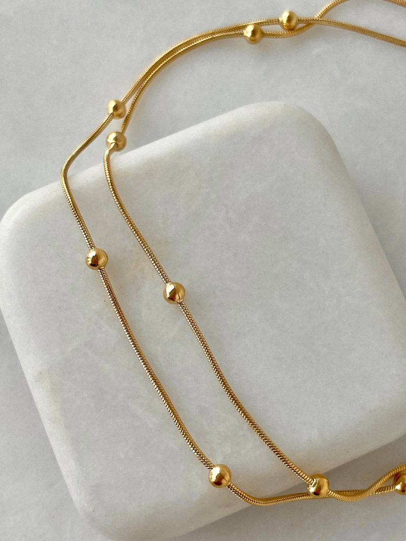 Çelik Minimal Topçuklu Çift Sıra Halhal