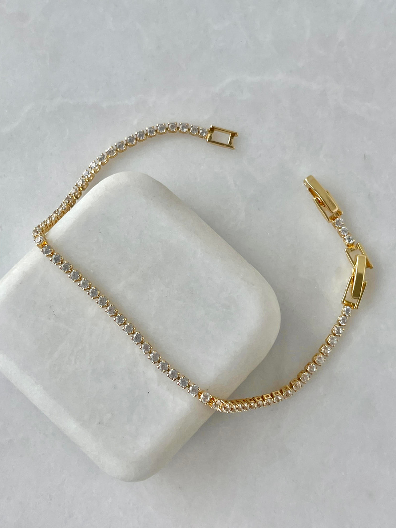 Çelik Minimal Su Yolu Bileklik Gold