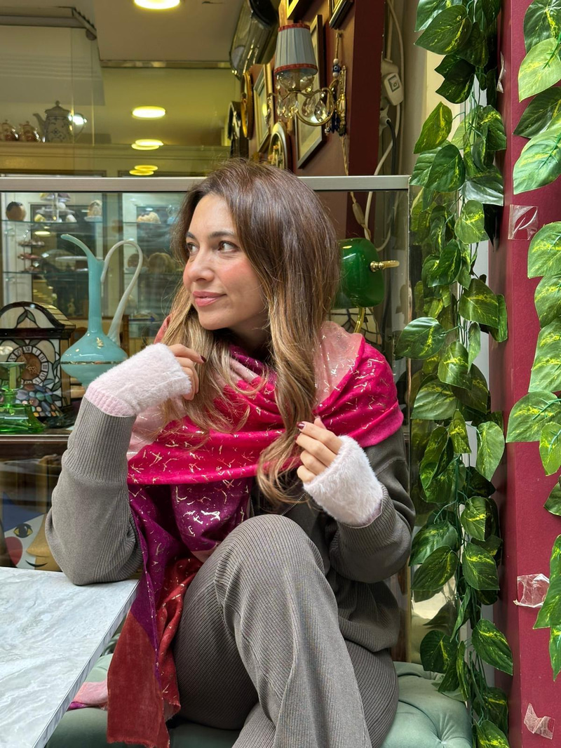 Peluş Dokunmatik Kesik Eldiven Pembe