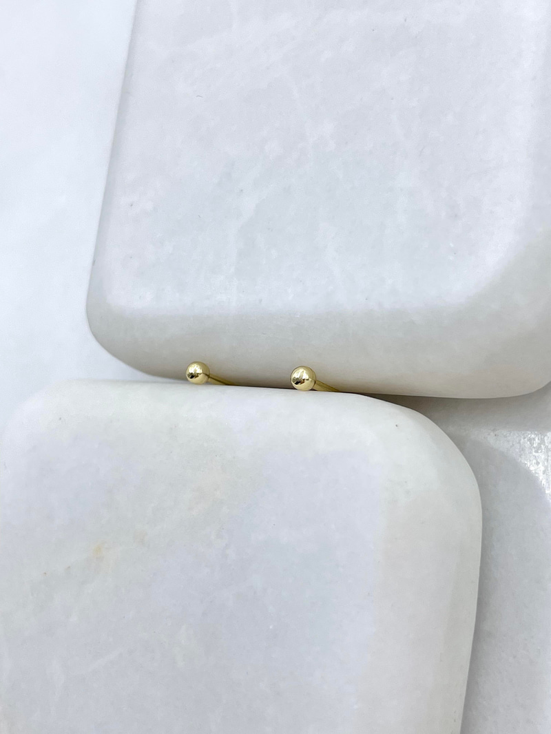 Özel Seri Minik Topçuk Küpe 0.2 mm Gold