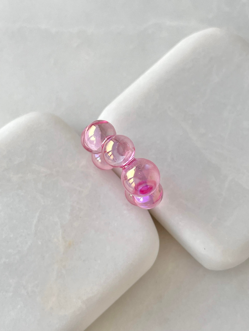 Topçuk Model Akrilik Kıkırdak Küpe Pembe