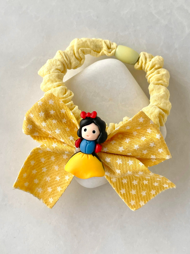 Prenses Fiyonk Scrunchie Toka Sarı